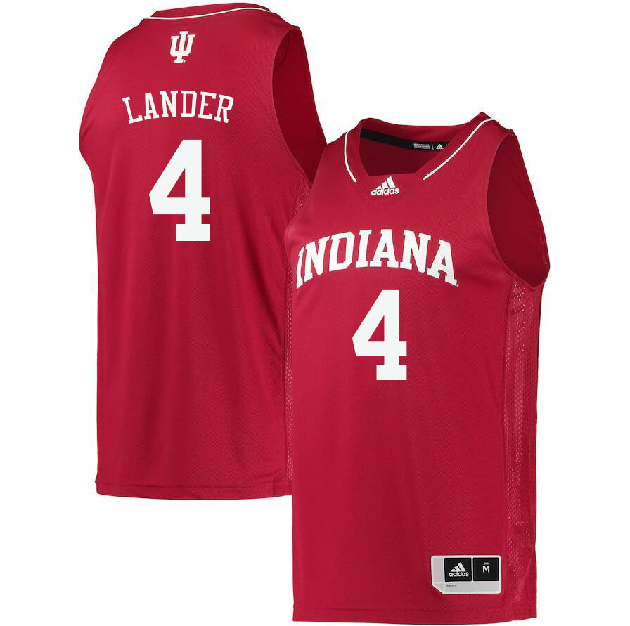 Men #4 Khristian Lander Indiana Hoosiers College Basketball Jerseys Sale-Crimson